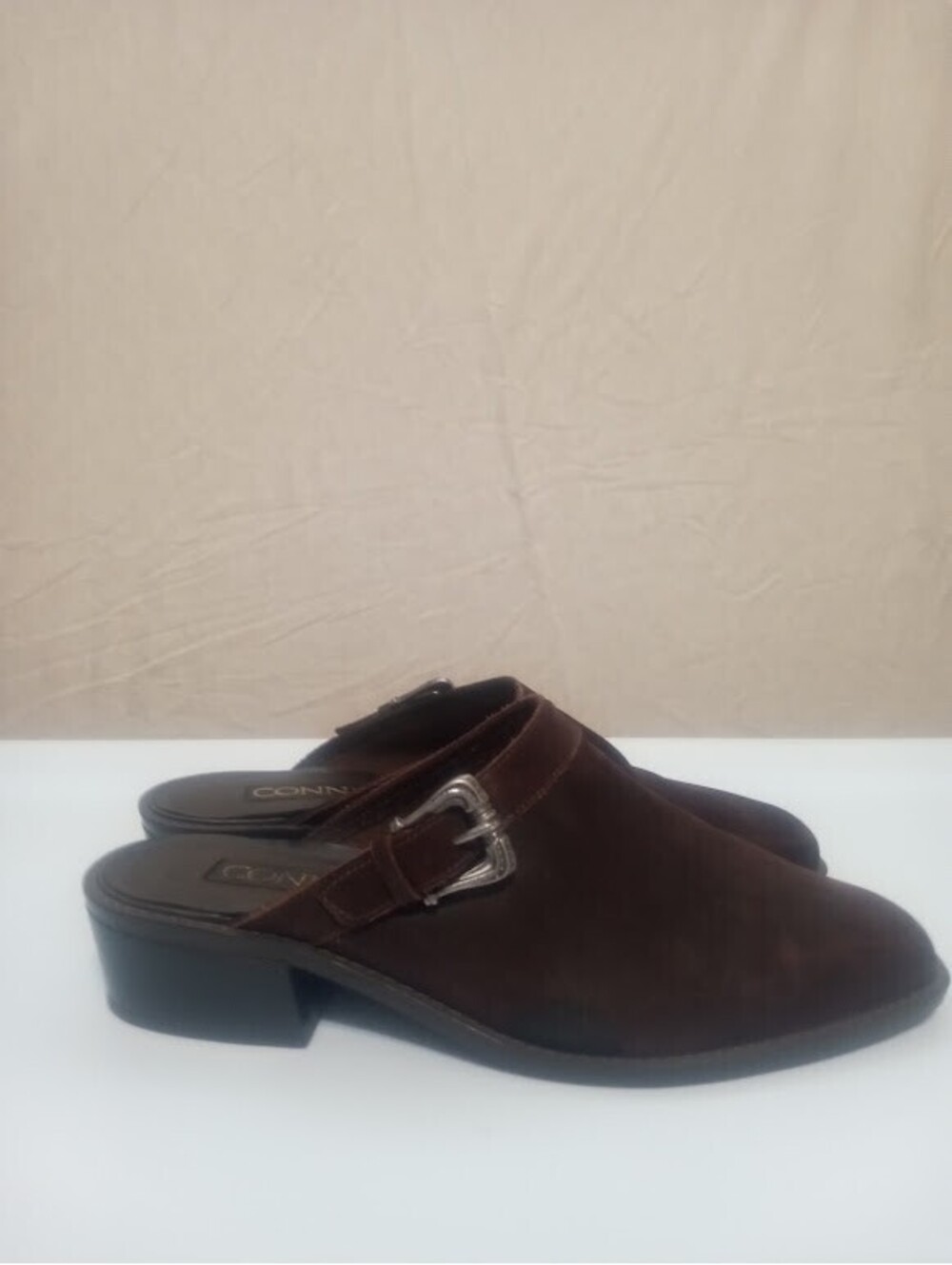 Connie Brown Suede Mules Classic Perfect for fall or office wear VGUC